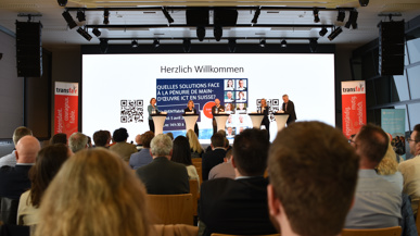 Blick auf das Podium